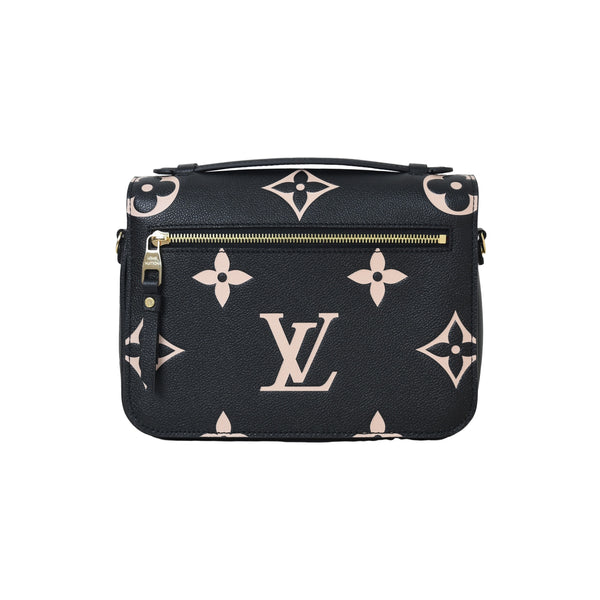 Louis Vuitton Pochette Cosmétique PM Bicolore Kaki Fango Creme Monogram Empreinte