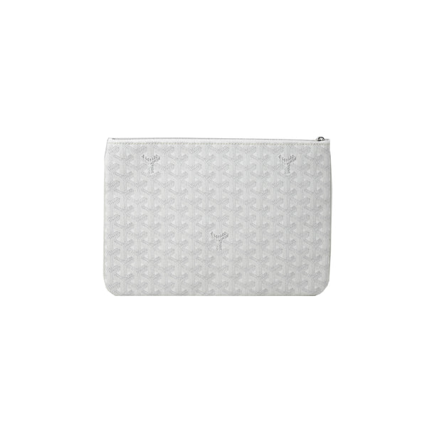 GOYARD Goyardine Senat Pochette MM White 1280162