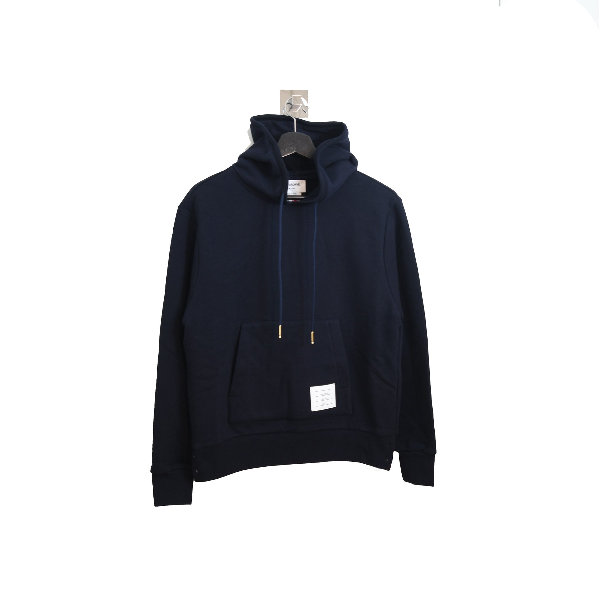 Thom Browne Back Striped Hoodie Navy - NOBLEMARS