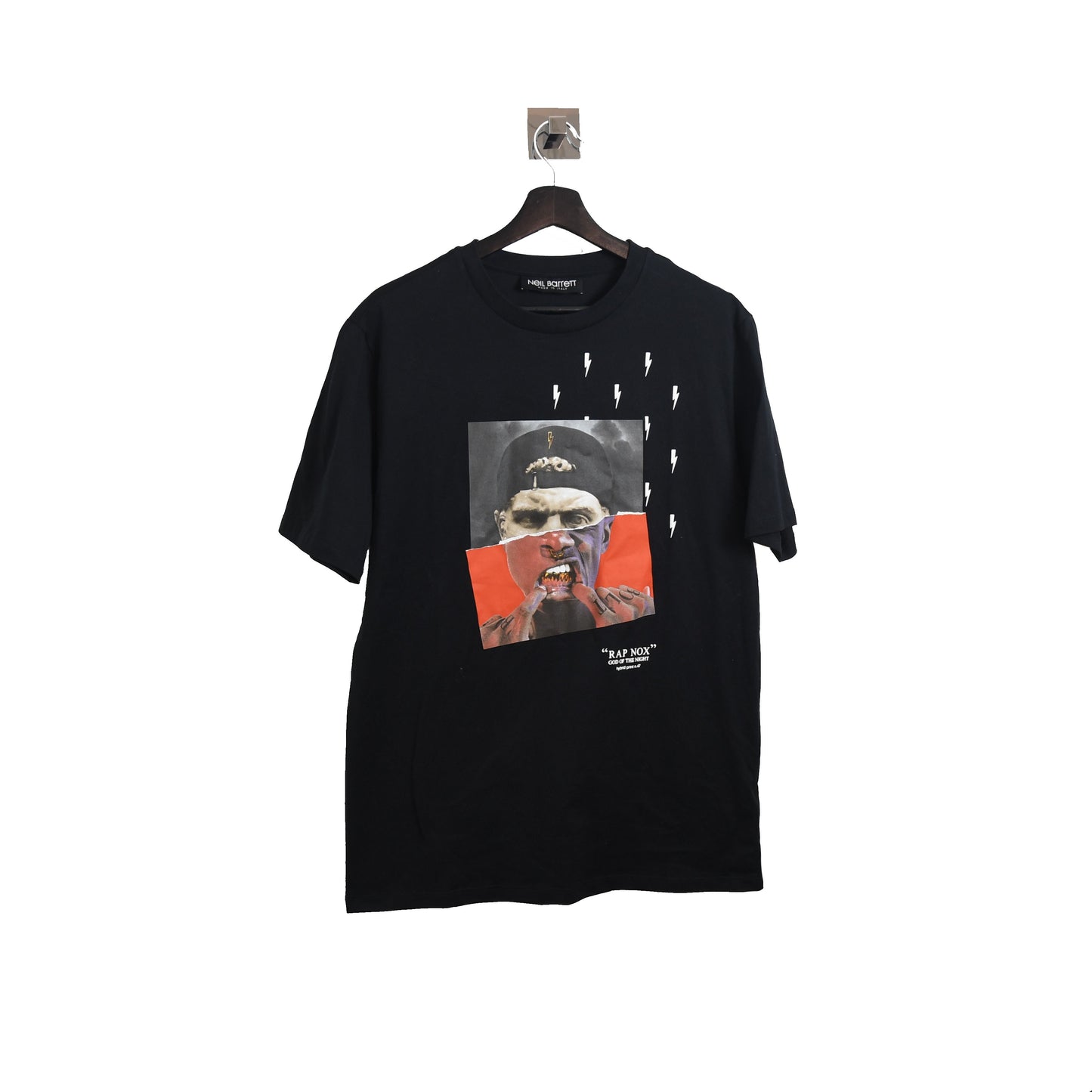 Neil Barrett "Rap Nox" T-Shirt Black - NOBLEMARS