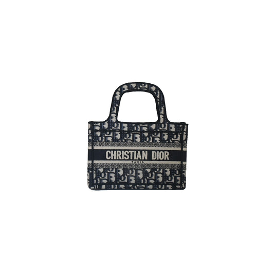 Dior Mini Book Tote Blue - NOBLEMARS
