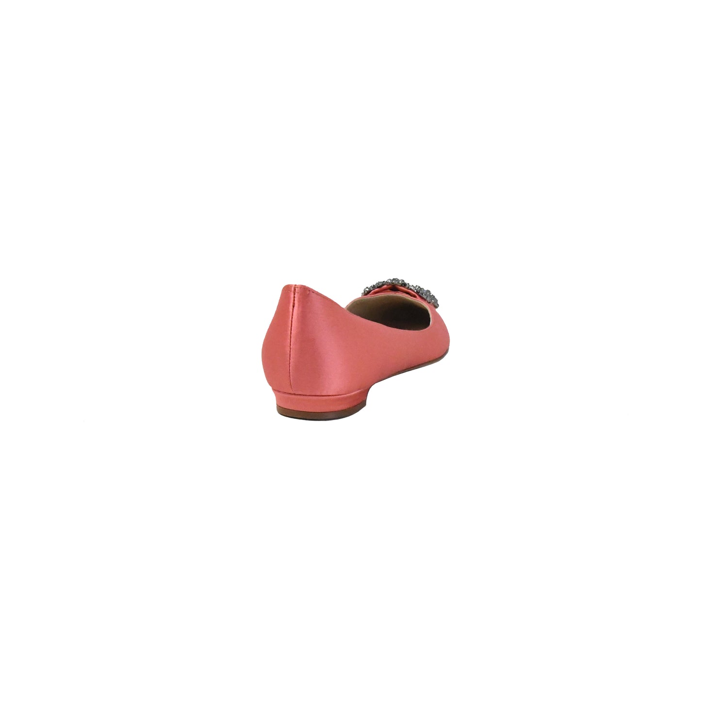 Manolo Blahnik Satin Hangisiflat Coral Pink - NOBLEMARS