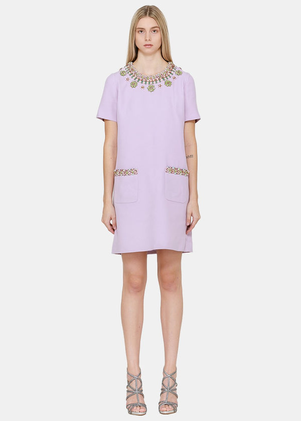 Andrew Gn Lilac Woven Dress - NOBLEMARS