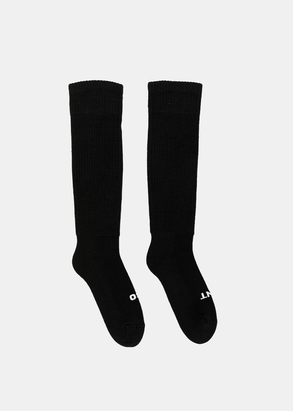 Rick Owens Black Knee-High Socks - NOBLEMARS