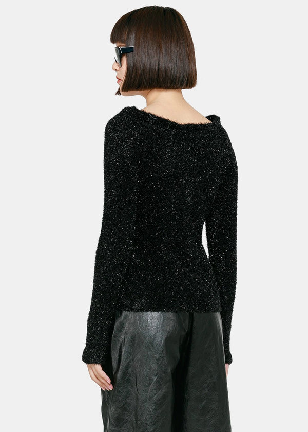 Philosophy di Lorenzo Serafini Black Glitter Sweater - NOBLEMARS