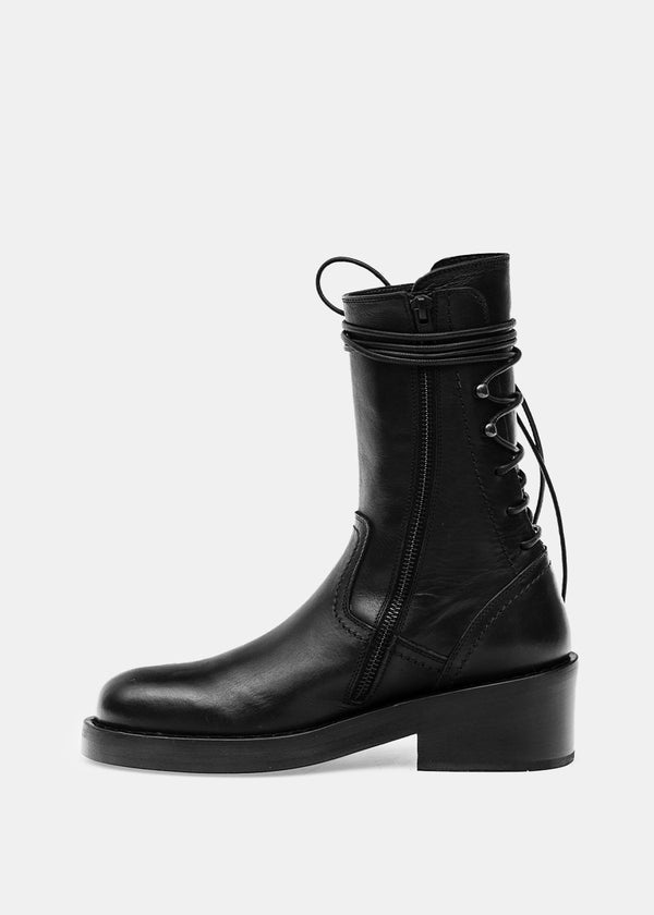 Ann Demeulemeester Black Glove Calf Ankle Boots - NOBLEMARS