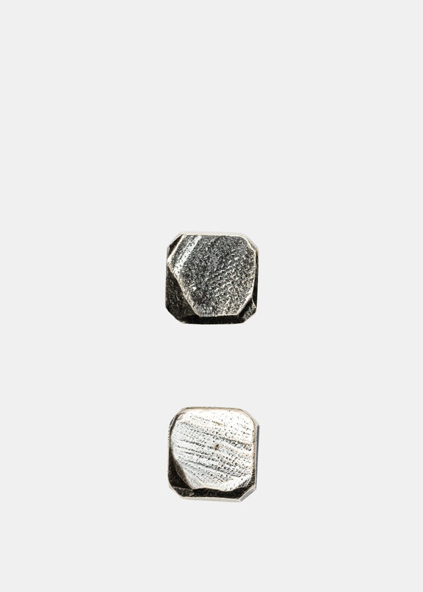 Chin Teo Silver Square Earrings - NOBLEMARS