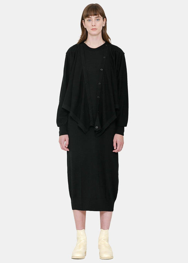 Lemaire Black Cardigan Dress - NOBLEMARS