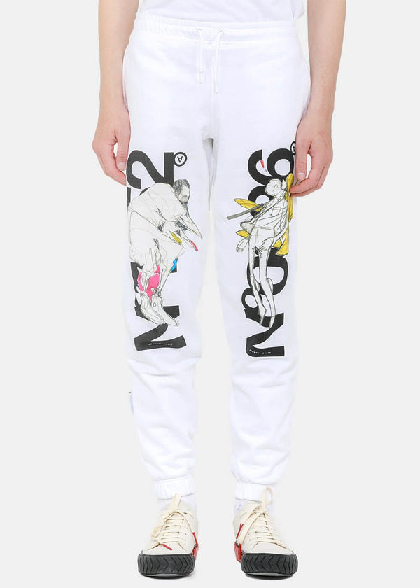 Aitor Throup’s TheDSA White Graphic Print Sweatpants - NOBLEMARS