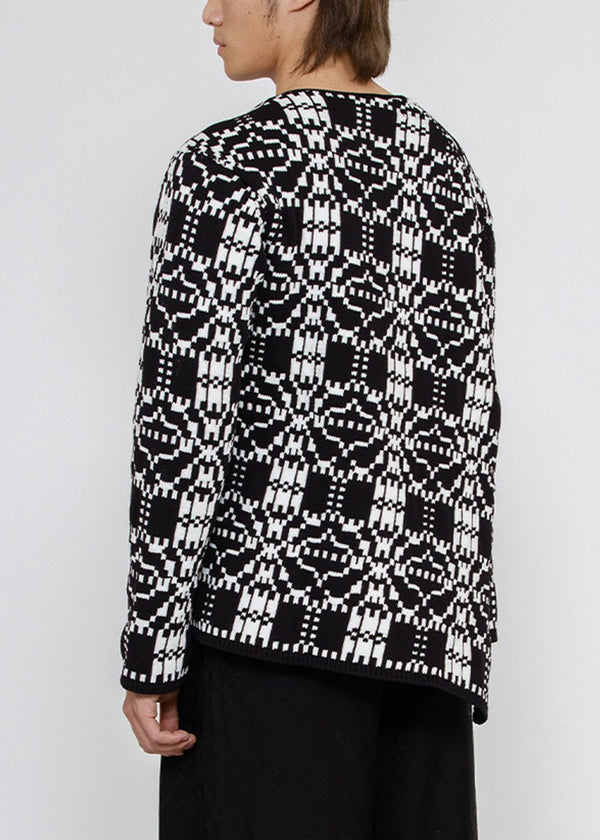 Comme des Garçons Homme Plus Asymmetric Jacquard Sweater - NOBLEMARS