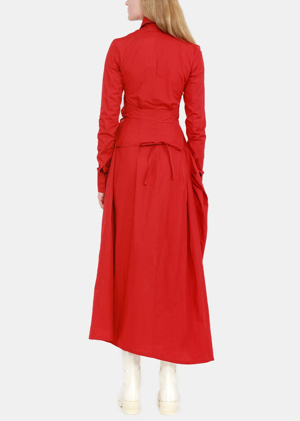 Marc Le Bihan Red Kimono Shirt Dress - NOBLEMARS