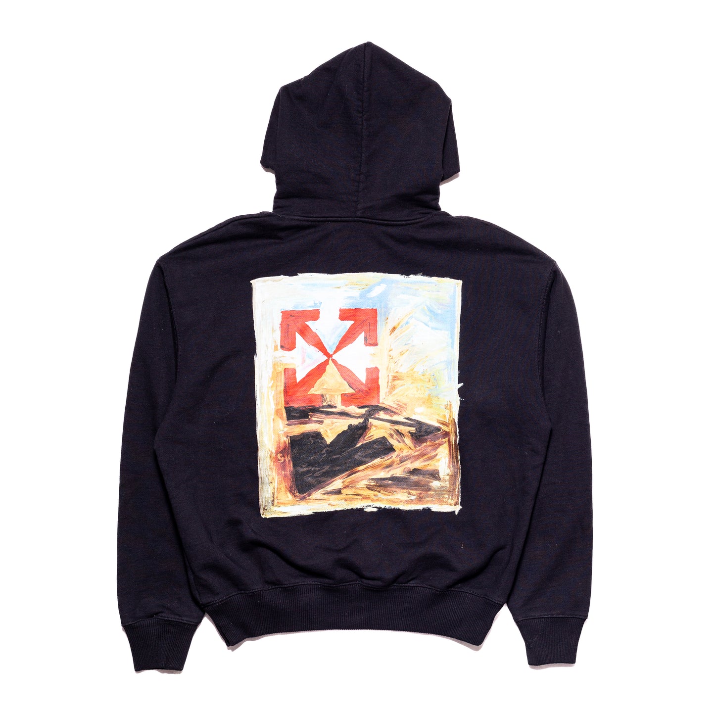 Off-White Canvas Arrow Skater Hoodie Black - NOBLEMARS