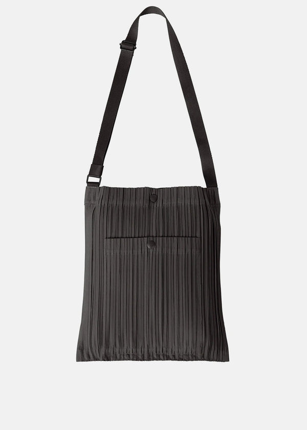 Pleats Please Issey Miyake Black Pleated Medium Shoulder Bag