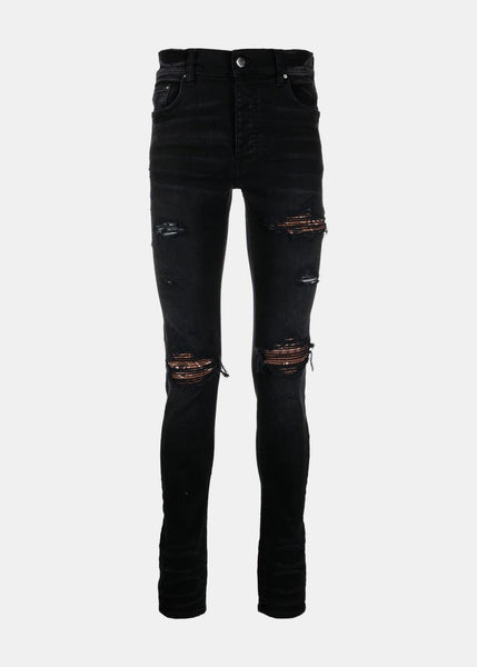 AMIRI Aged Black MX1 Bandana Jeans - NOBLEMARS