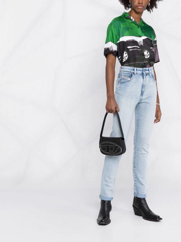 DIESEL Women Nappa Leather 1DR Iconic Shoulder Bag - NOBLEMARS