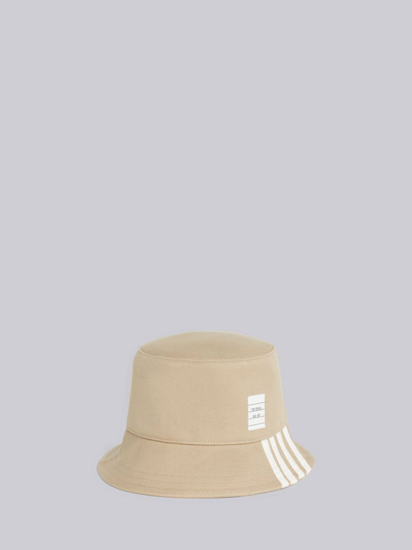 THOM BROWNE MEN BUCKET HAT W/ ENGINEERED 4BAR IN COTTON SUITING