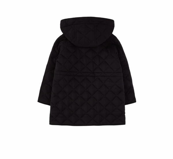 BURBERRY KIDS DIAMOND QUILTED HOODED JACKET - NOBLEMARS