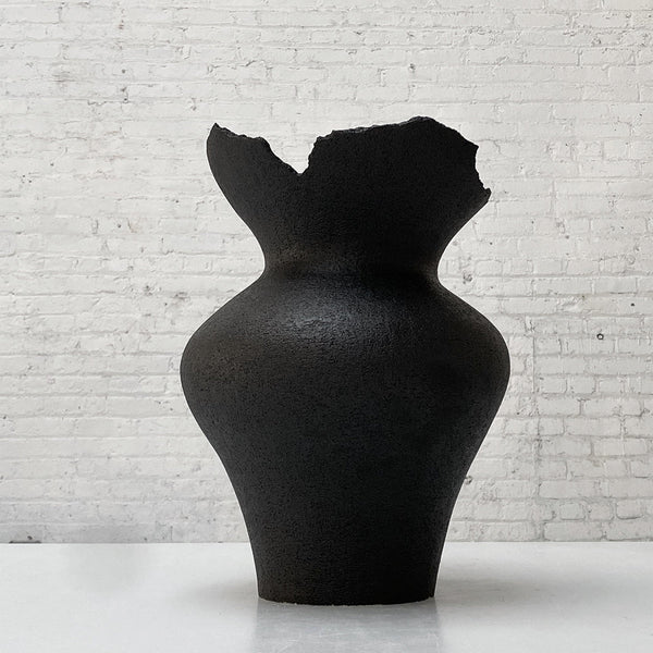 SHIN WON YOON Black Stone Vase #1221 - NOBLEMARS