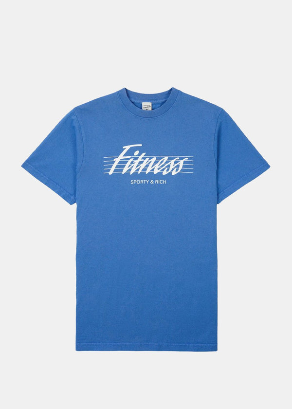 Sporty & Rich Blue 80s Fitness T-Shirt - NOBLEMARS