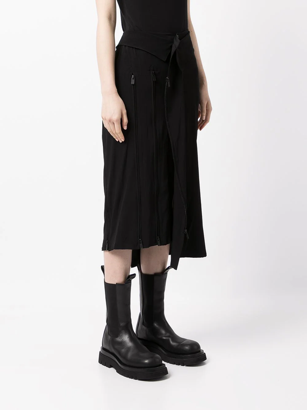 YOHJI YAMAMOTO Women Asymmetric Zip Detail Skirt - NOBLEMARS