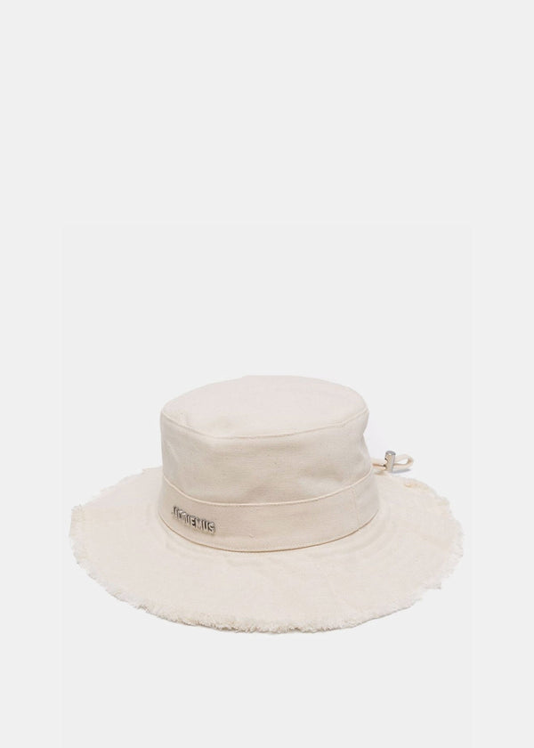 JACQUEMUS White 'Le bob Artichaut' Beach Hat