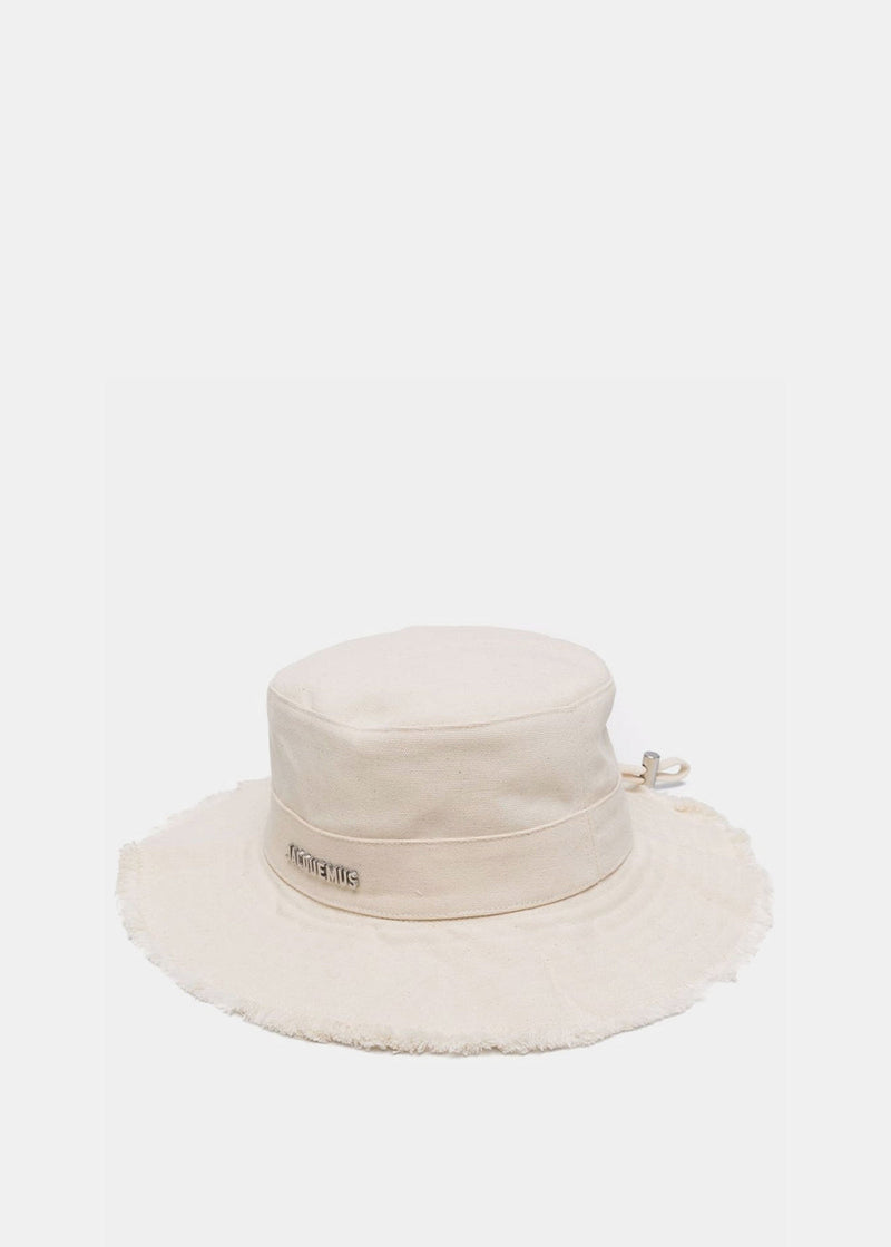 JACQUEMUS White 'Le bob Artichaut' Beach Hat