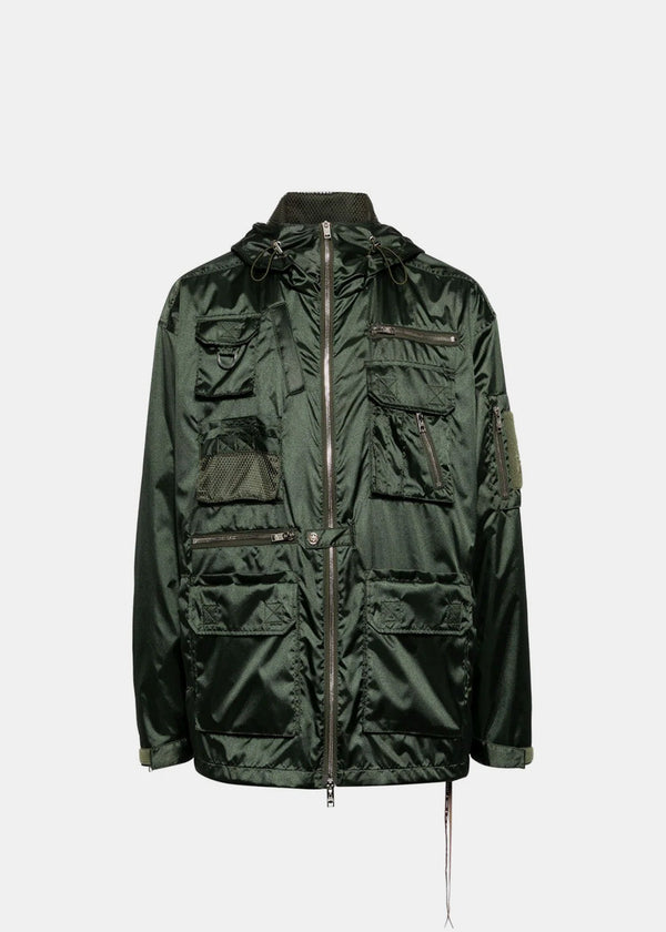 MASTERMIND JAPAN Green Hooded Military Jacket