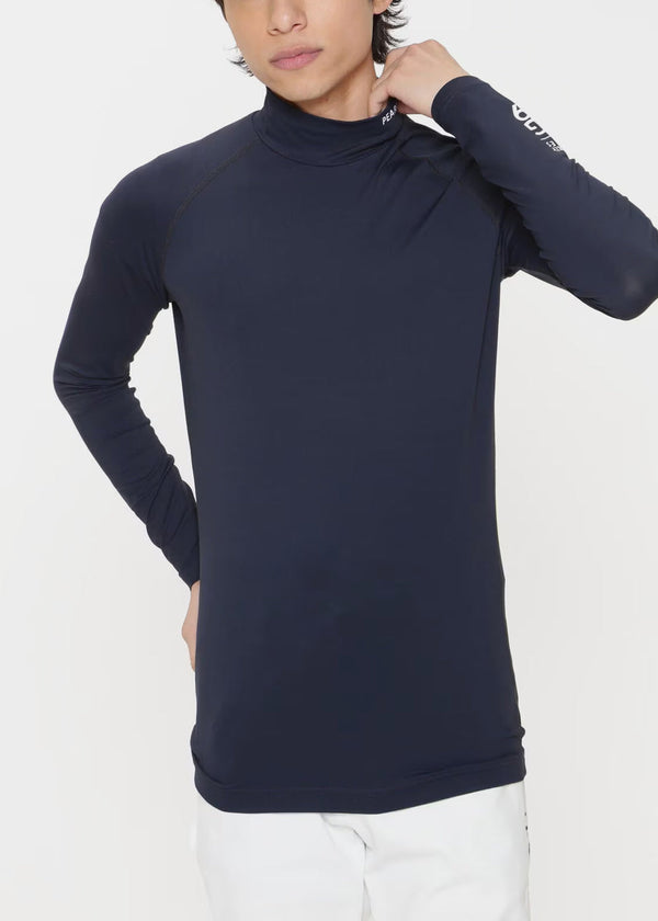 PEARLY GATES Blue Long Sleeve High Neck Pullover-NOBLEMARS