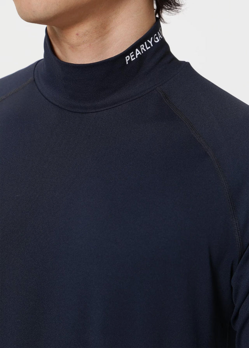 PEARLY GATES Blue Long Sleeve High Neck Pullover-NOBLEMARS