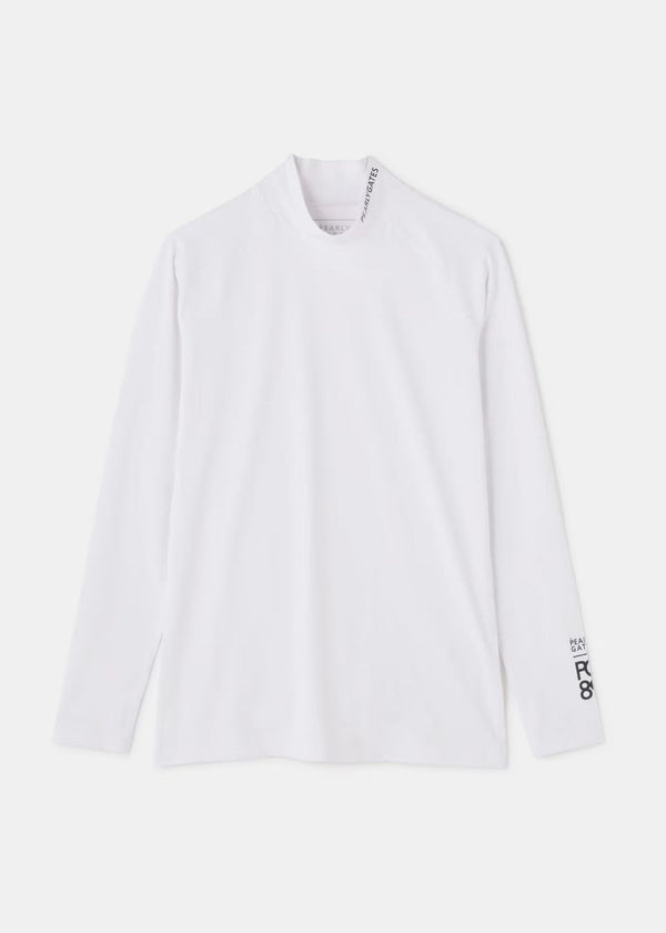 PEARLY GATES White Long Sleeve High Neck Pullover-NOBLEMARS