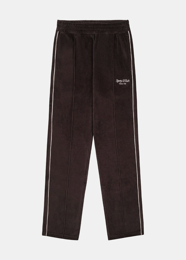 SPORTY & RICH Chocolate Track Pants-NOBLEMARS