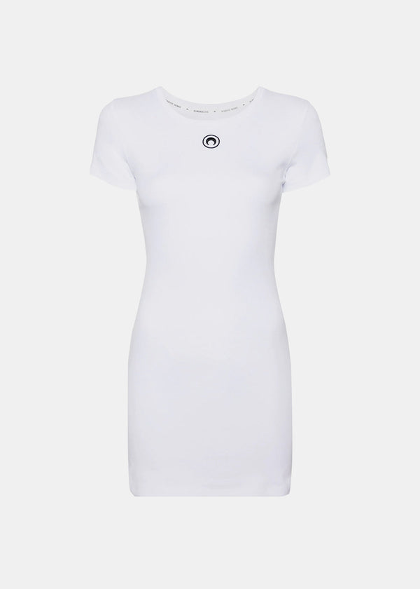 MARINE SERRE White Organic-Cotton T-shirt Dress