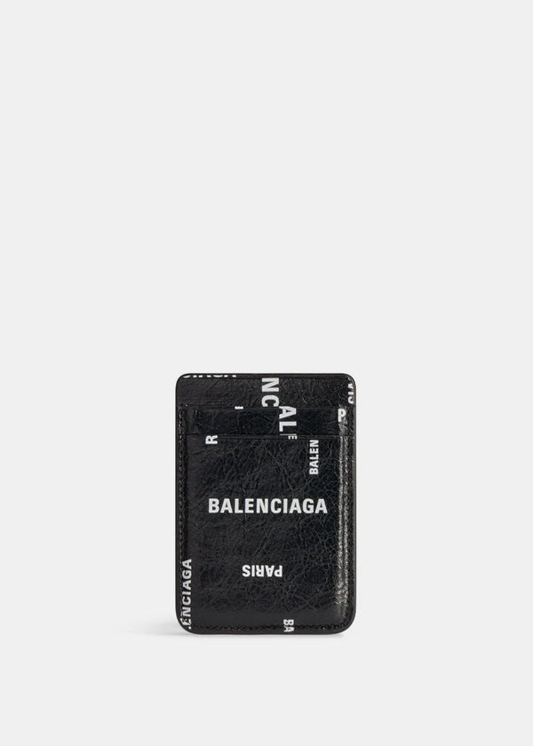 BALENCIAGA Black Cash Magnet Card Holder
