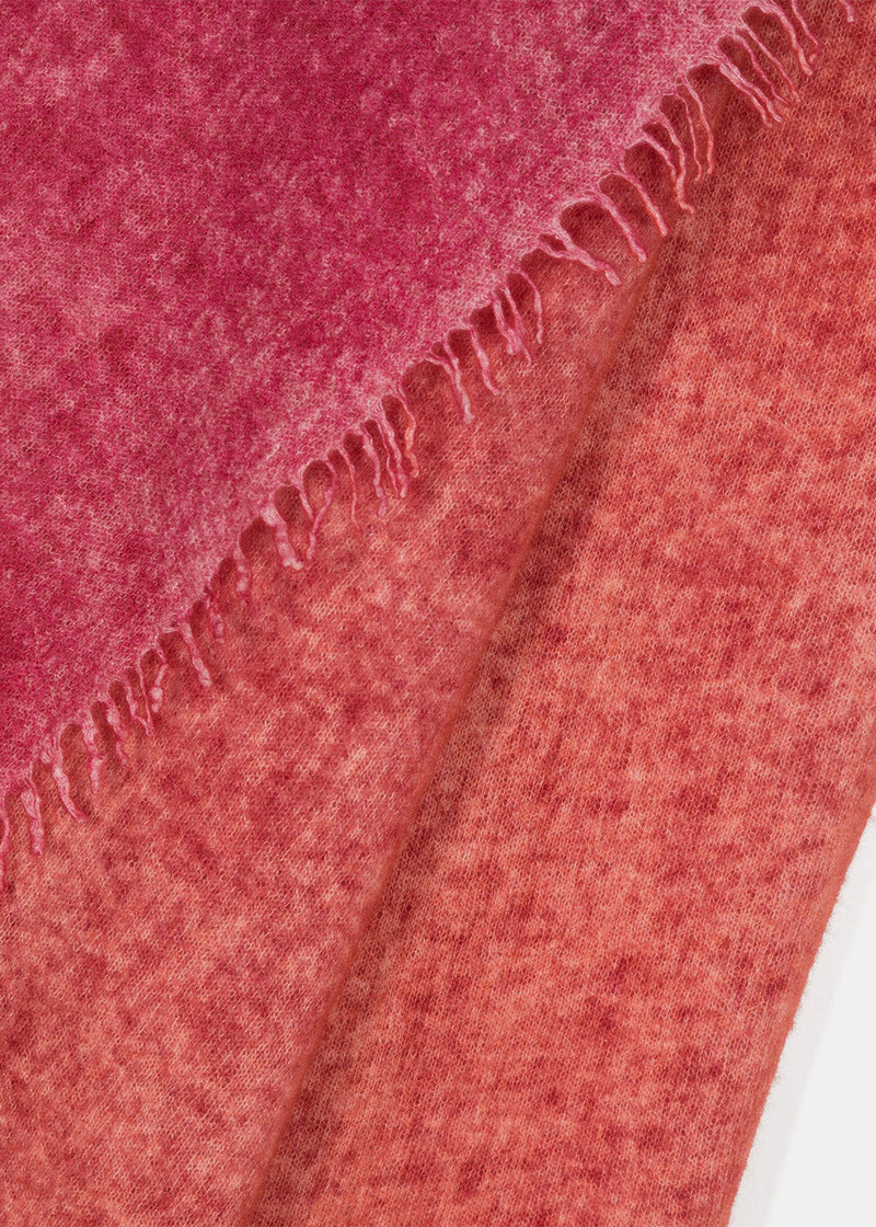 AVANT TOI Pink Fringed Cashmere Scarf-NOBLEMARS
