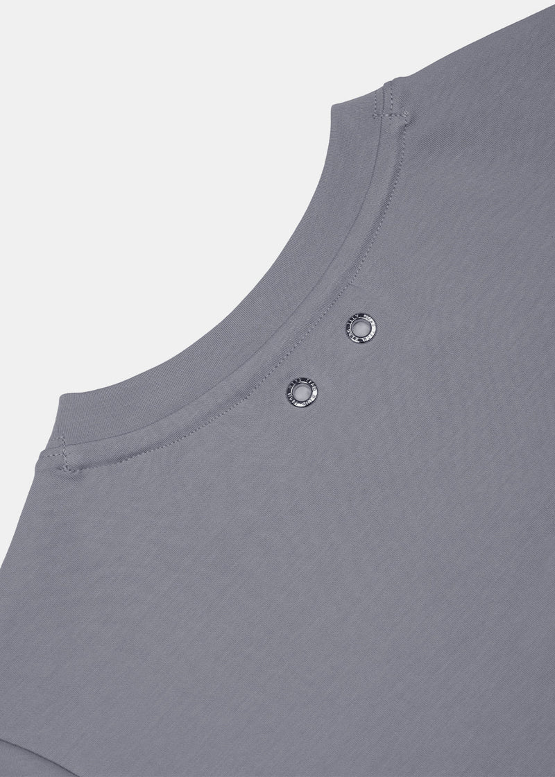 TEAM WANG Grey Bodycon Short-Sleeved T-Shirt (Pre-Order)