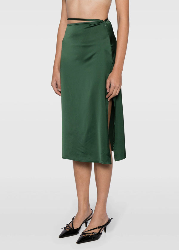 JACQUEMUS Green 'La Jupe Notte' Midi Skirt