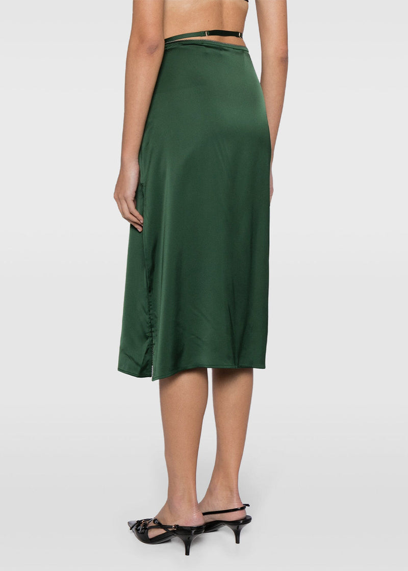 JACQUEMUS Green 'La Jupe Notte' Midi Skirt