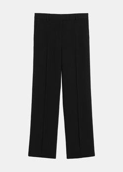 TOTEME Black Pressed-Crease Straight Trousers