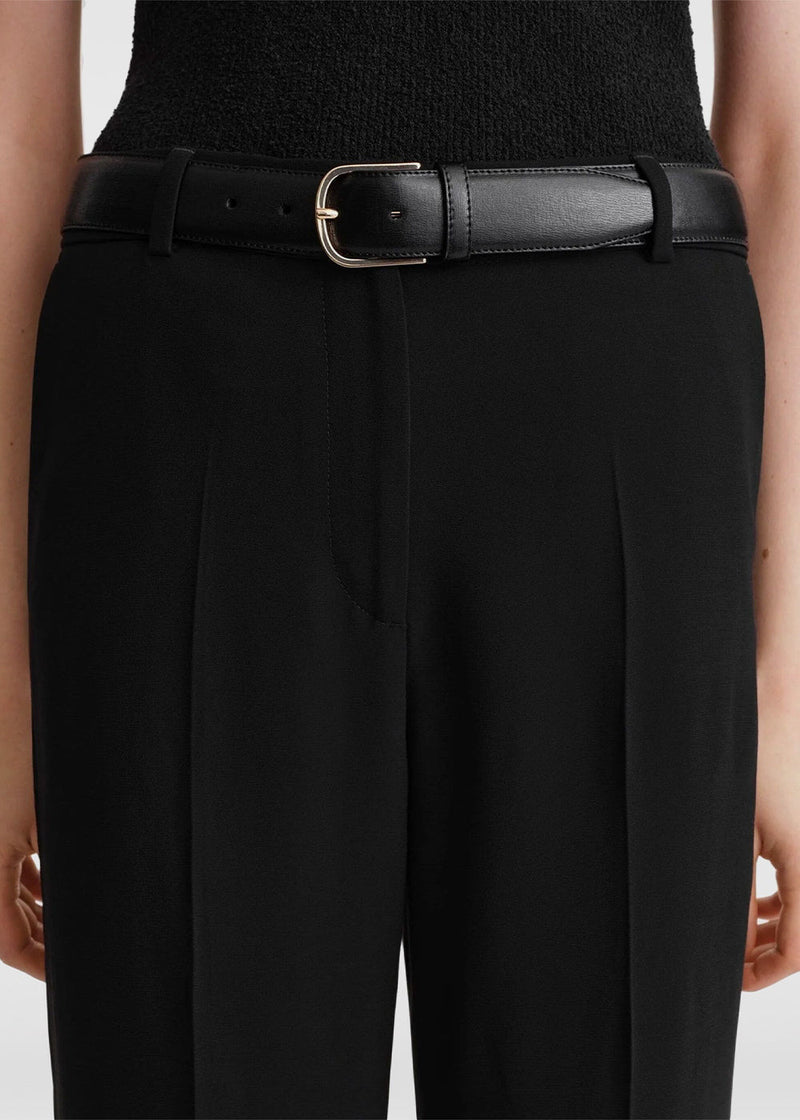 TOTEME Black Pressed-Crease Straight Trousers