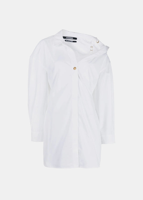 JACQUEMUS White 'La Mini Robe Chemise' Mini Dress