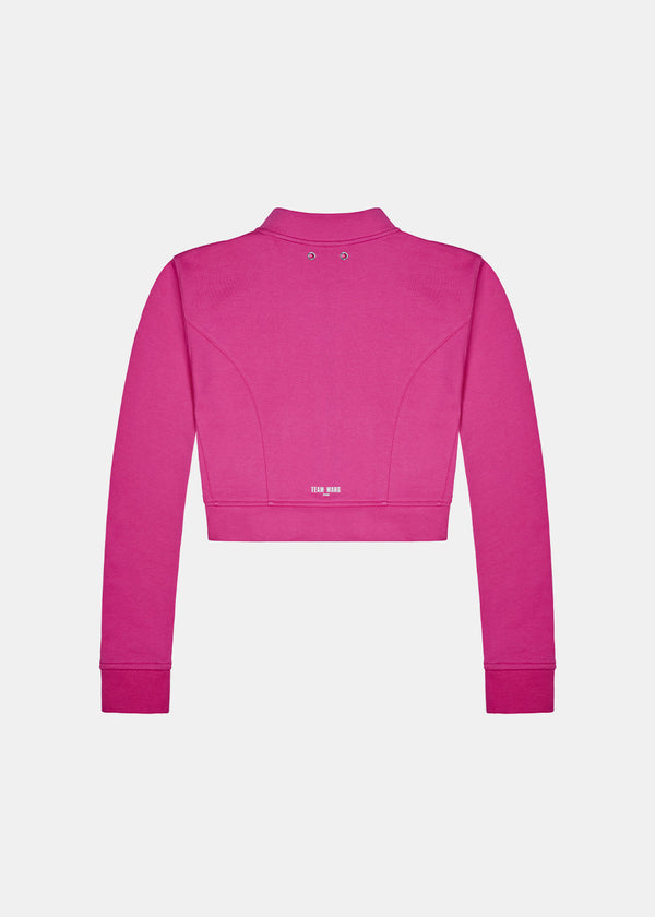 TEAM WANG Pink Zip-up Cropped Jacket (Pre-Order)