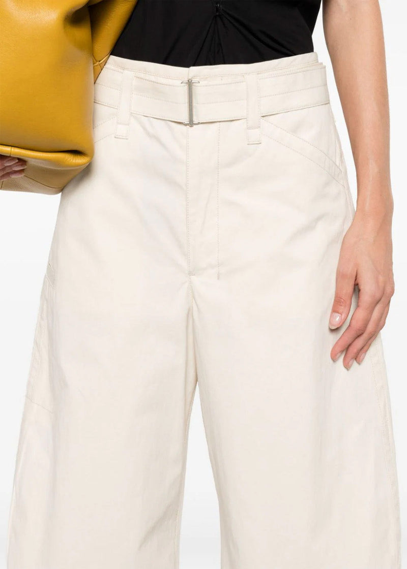 LEMAIRE White Belted Trousers