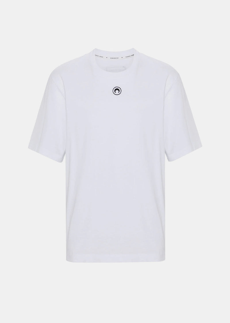 MARINE SERRE White Crescent Moon Organic-Cotton T-Shirt