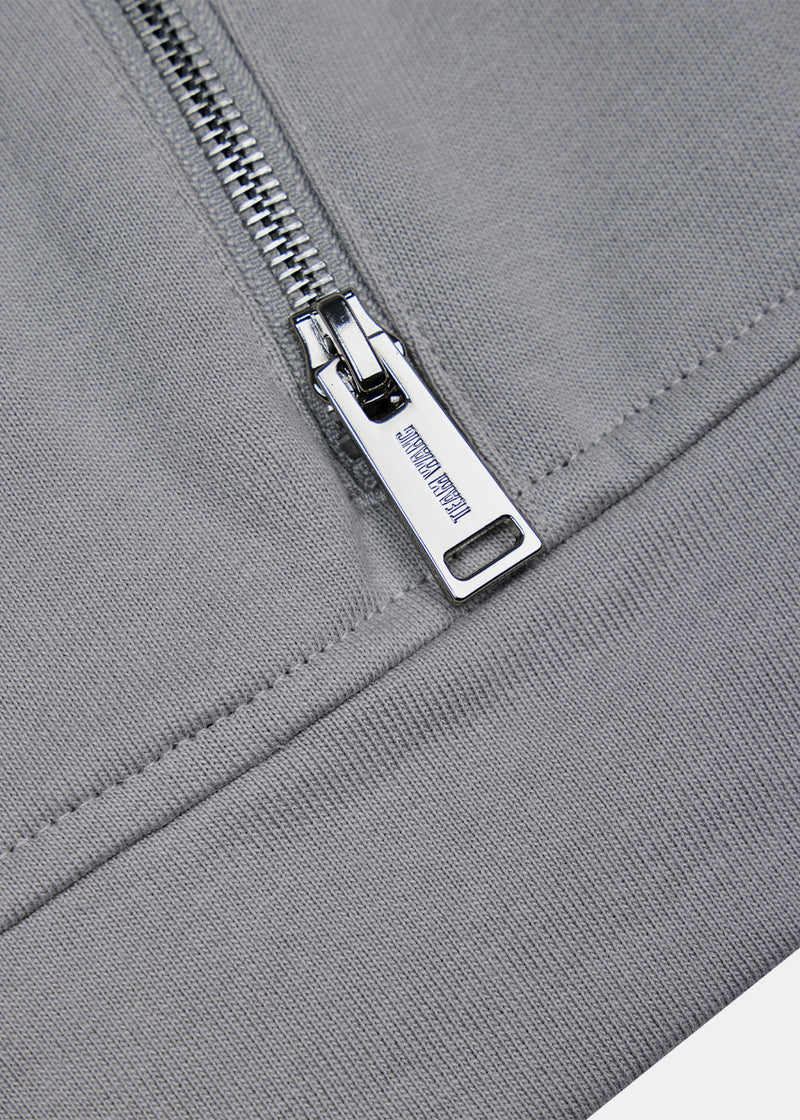 TEAM WANG Grey Zip-up Cropped Jacket (Pre-Order)