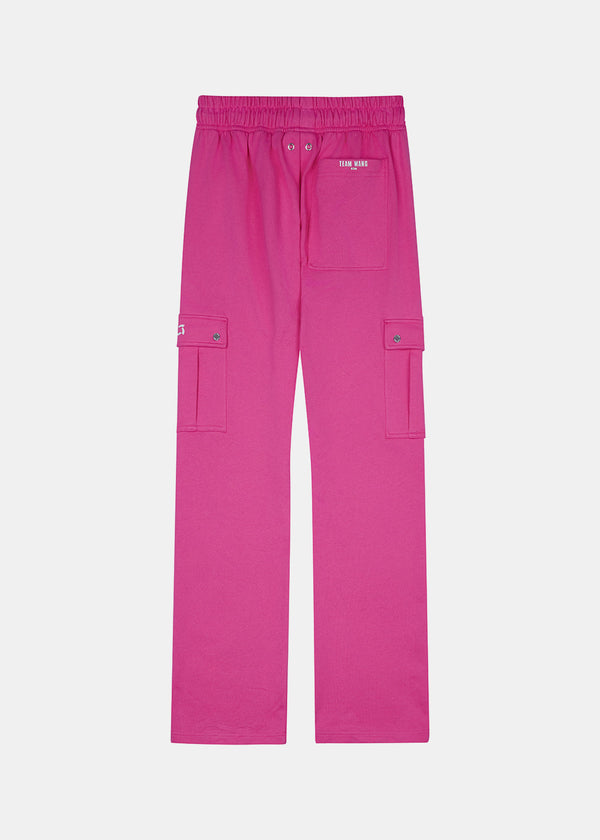 TEAM WANG Pink Zip-up Casual Cargo Pants (Pre-Order)
