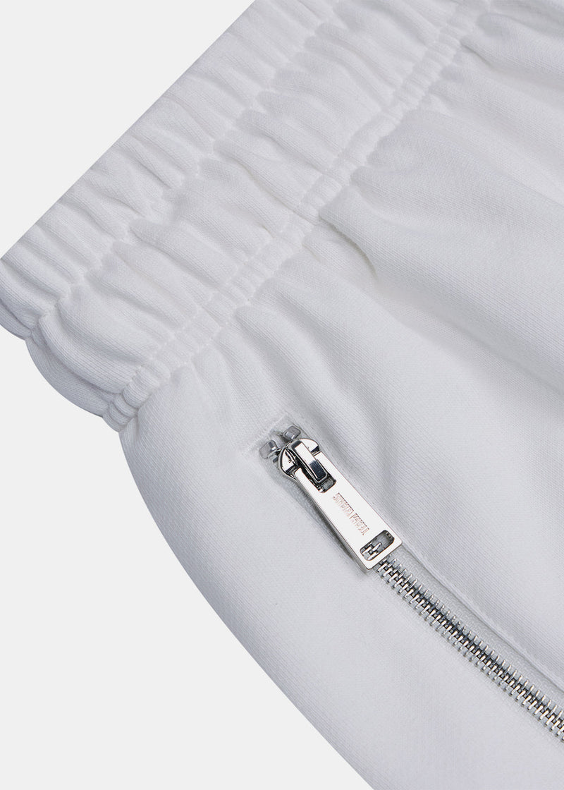 TEAM WANG White Zip-up Casual Cargo Pants (Pre-Order)