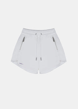 TEAM WANG White Zip-up Jersey Casual Shorts (Pre-Order)