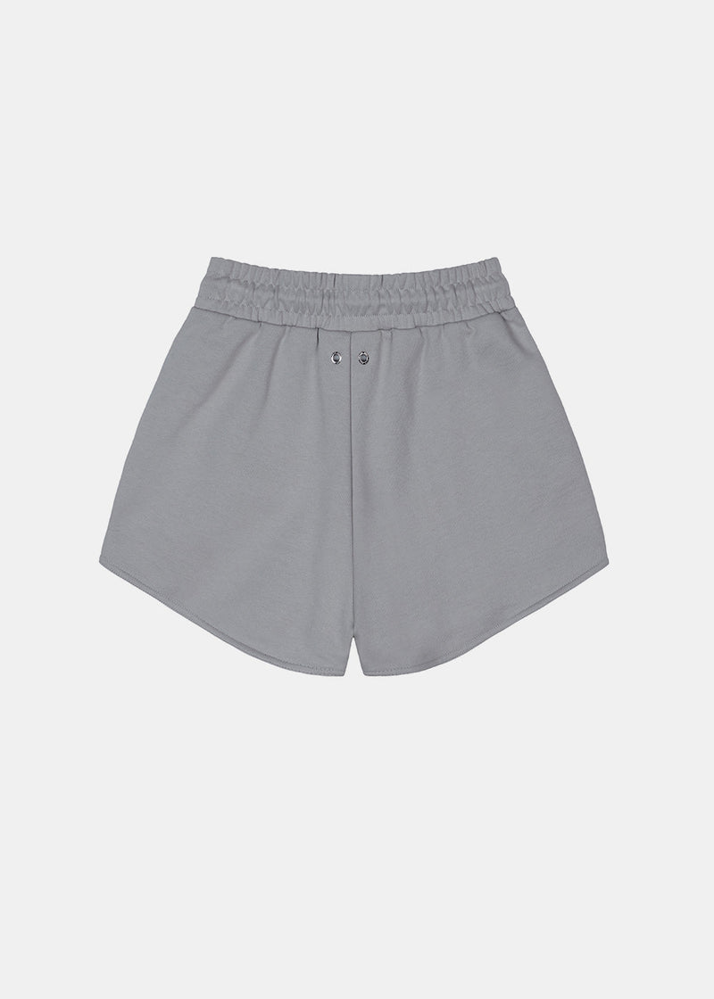 TEAM WANG Grey Zip-up Jersey Casual Shorts (Pre-Order)