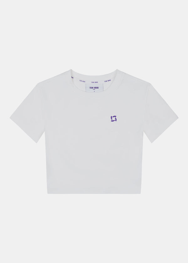 TEAM WANG White Bodycon Short-Sleeved T-Shirt (Pre-Order)