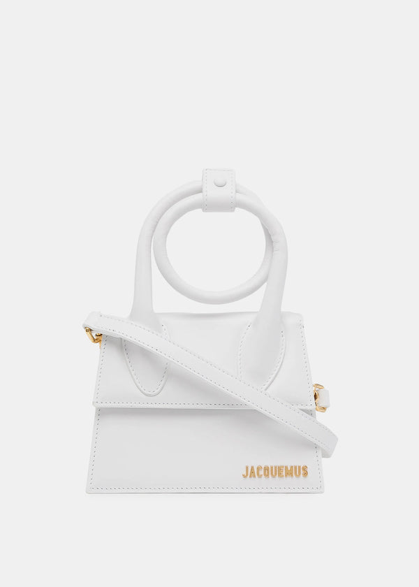 JACQUEMUS White 'Le Chiquito Noeud' Coiled Bag